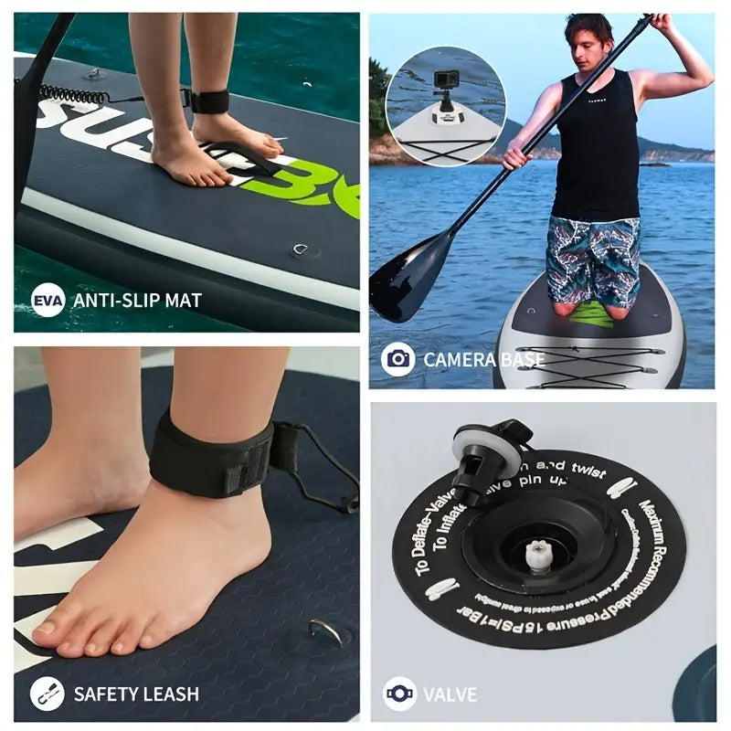 2025 Hurricane-Ready SUP Board|10ft Inflatable Surf/Yoga Hybrid|Free 8-Premium Kit|Military-Grade Deck|300lbs Capacity