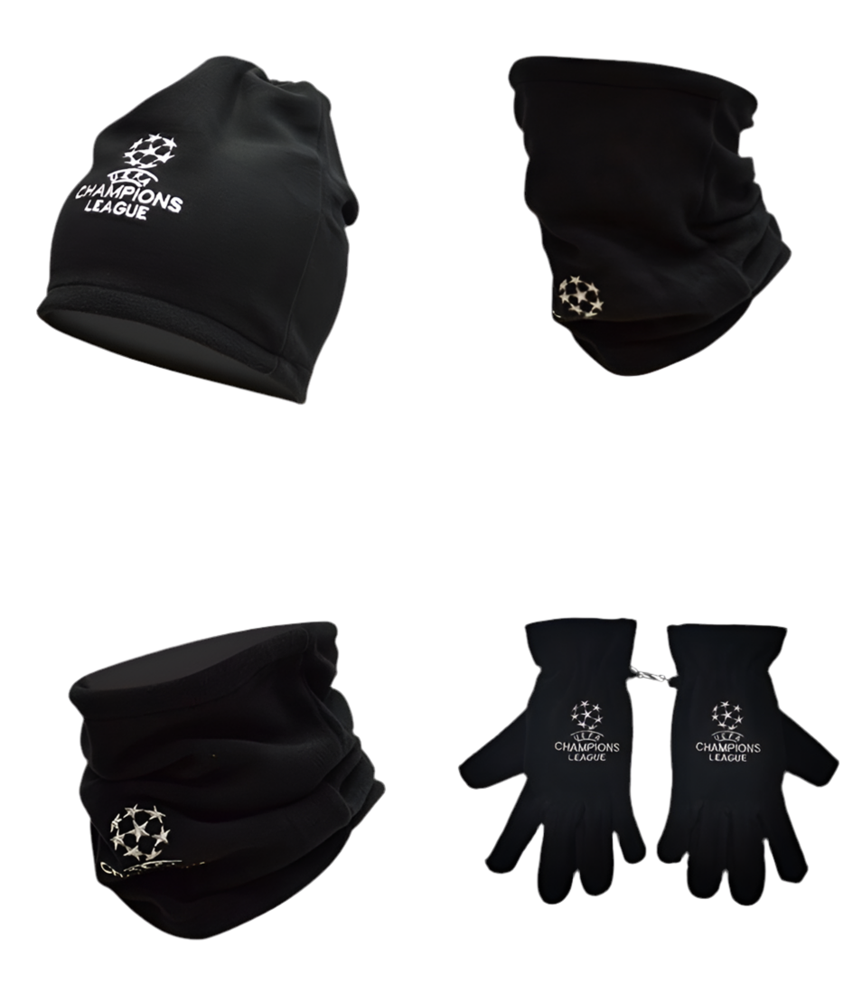 UEFA Champions League Gloves,Cap & Face cover