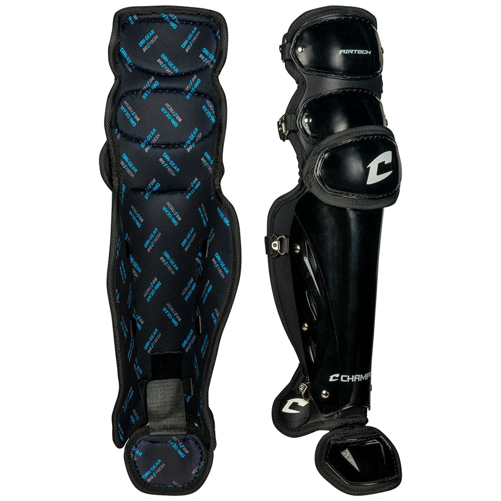 Pro Plus Umpire Leg Guards 17" Black