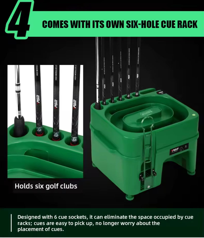 Automatic Golf Ball Dispenser Machine, 5000MAH 40 Golf Balls Driver with Height Adjustable, Golf Club Organizer, Dual-Mode, Golf Ball Tee Up Machine for Golf Driving Range