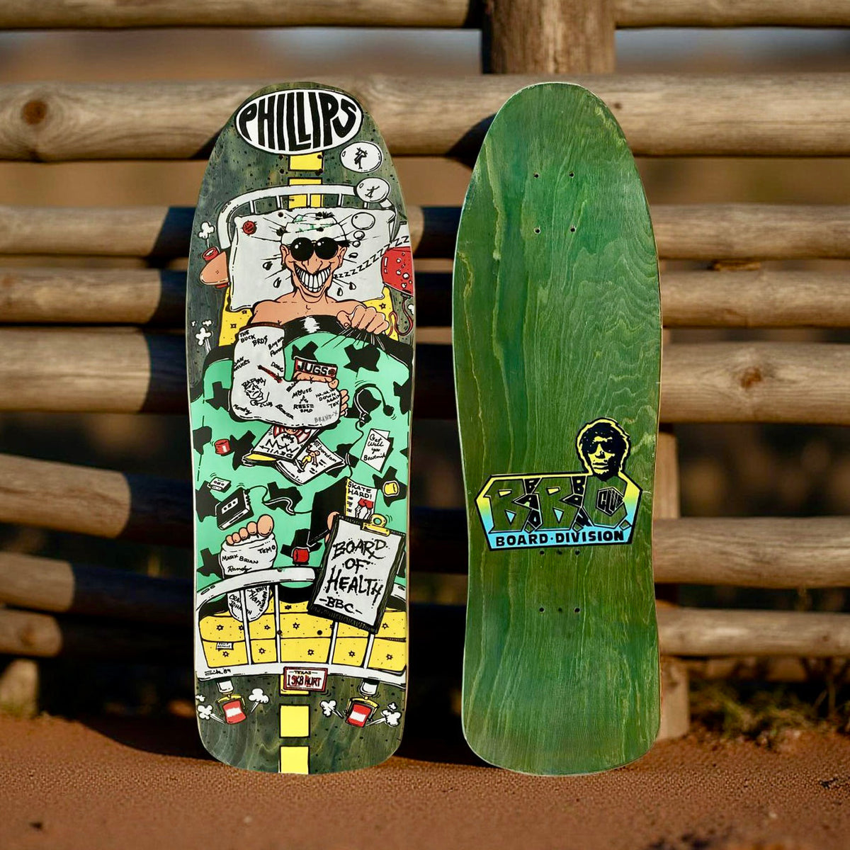 Jeff Phillips BOARD OF HEALTH Limited Edition BBC Deck, HANDBEMALT (1 von 50) (VORBESTELLUNG, OKTOBER)