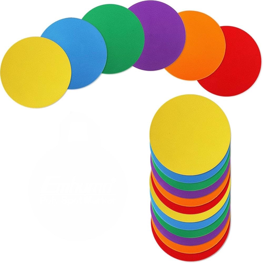 Flat Disc Markers | Brightly Colored Training Markers for Soccer & Outdoor Play