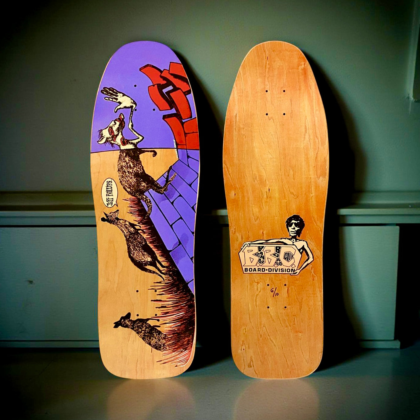 Jeff Phillips Kangaroo Limited Edition BBC Deck, HAND-PAINTED 10"x31" (1 of 10)
