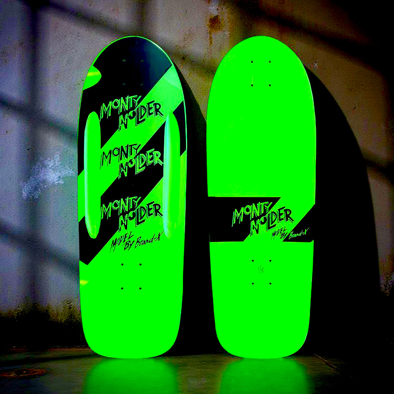 Monty Nolder STRIPES Limited Edition ROUTED Deck 10”x30” HAND-PAINTED (1 of 5)