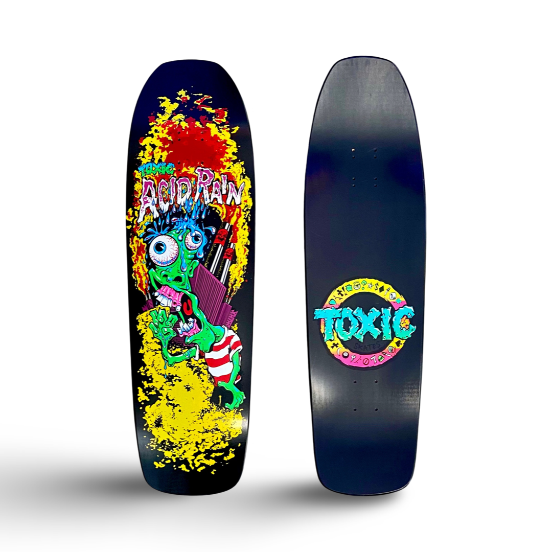 Acid Rain Shovel-Nose Deck 9.1"x32.5" HAND PAINTED