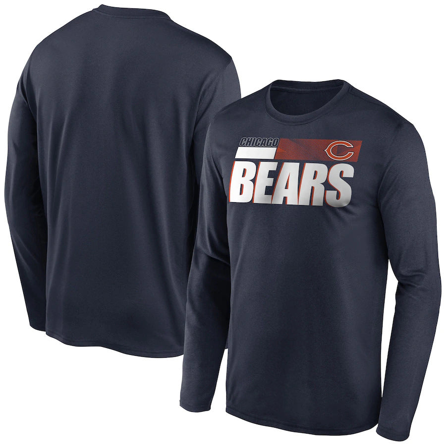 Chicago Bears New Era Combine Authentic Split Line Long Sleeve