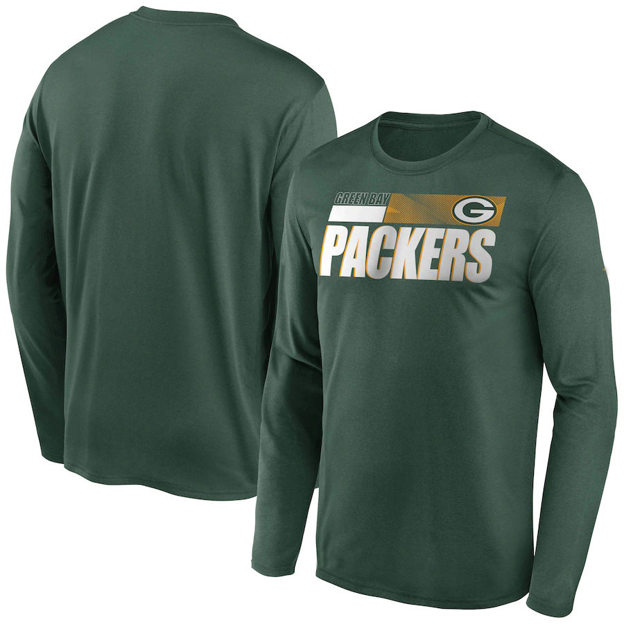 Green Bay Packers New Era Combine Authentic Split Line Long Sleeve