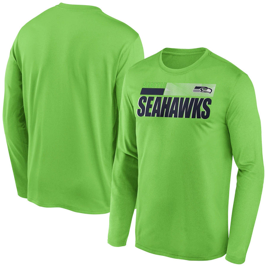 Seattle Seahawks New Era Combine Authentic Split Line Long Sleeve