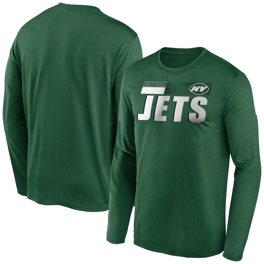 New York Jets New Era Combine Authentic Split Line Long Sleeve