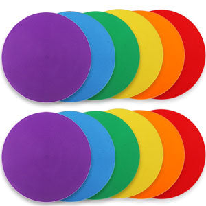 Flat Disc Markers | Brightly Colored Training Markers for Soccer & Outdoor Play