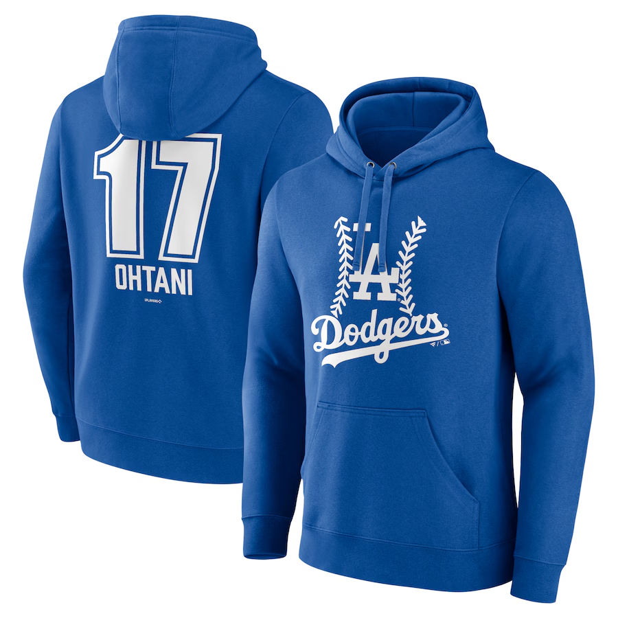 Shohei Ohtani Shohei Ohtani Los Angeles Dodgers Name & Number Pullover Hoodie