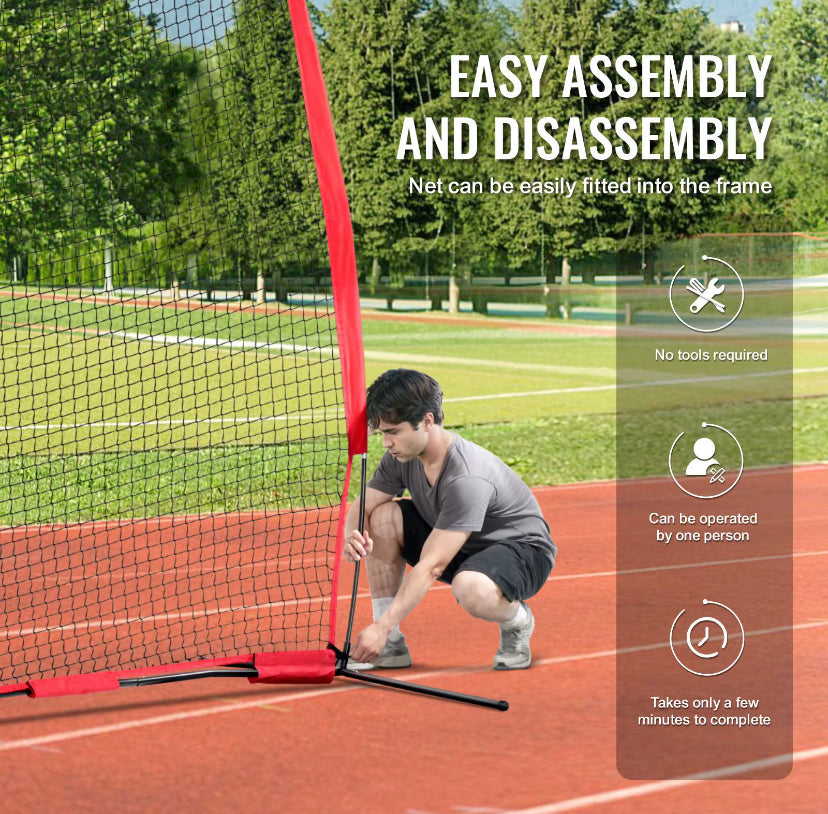 12 x 9 ft Portable Sports Barrier Net with Carry Bag