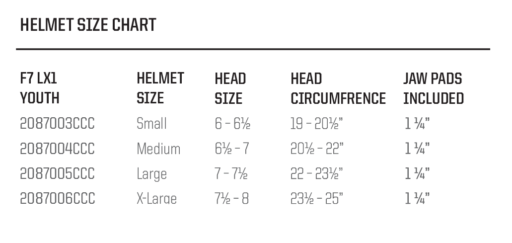 Schutt F7 LX1 Matte Youth Football Helmet