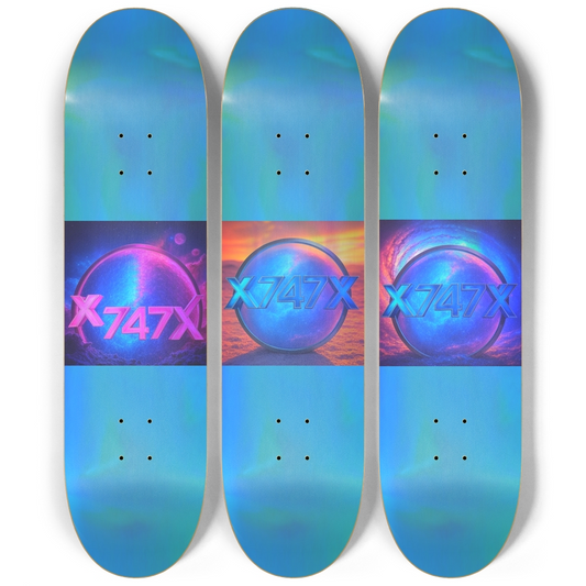 X747X 3 Deck Skateboard Series (Holo)
