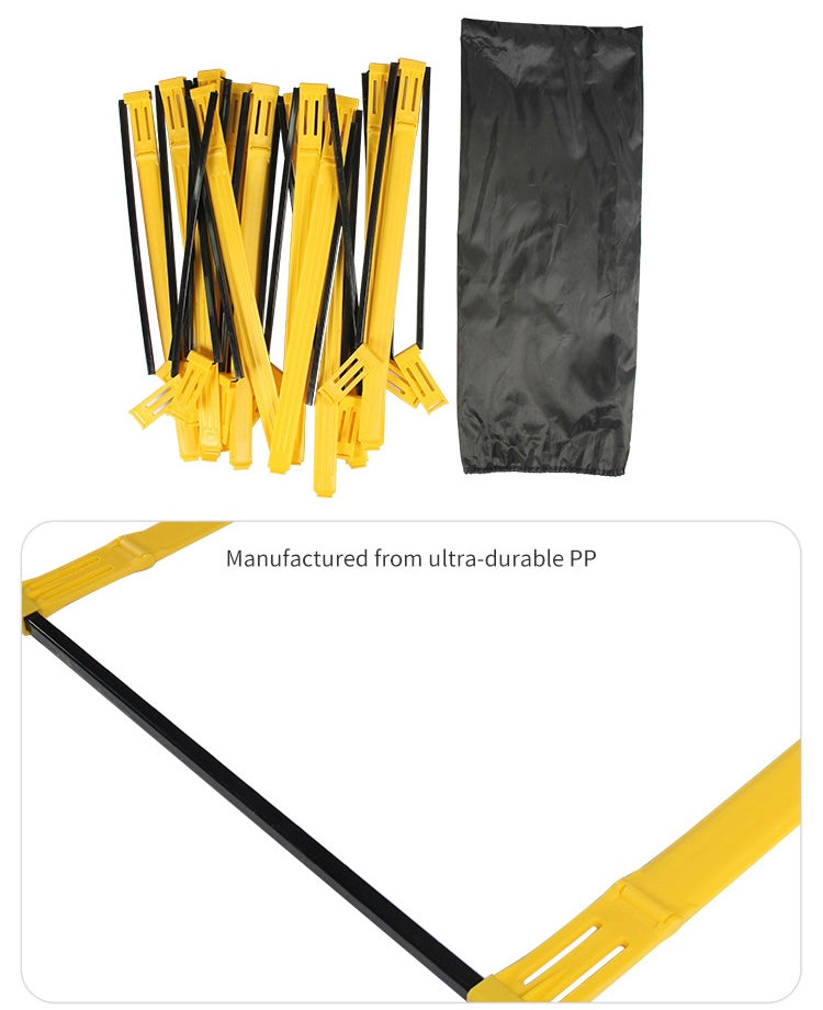 Adjustable 2 In 1 Agility Training Speed Ladder W/6 Rungs