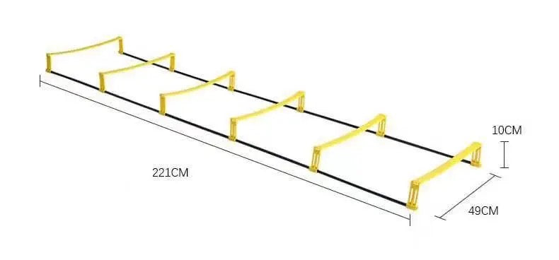 Adjustable 2 In 1 Agility Training Speed Ladder W/6 Rungs