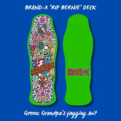 RIP Bernie Limited Edition, HAND-PAINTED Deck 10"x30.25" (PRE-ORDER, MARCH 2027)