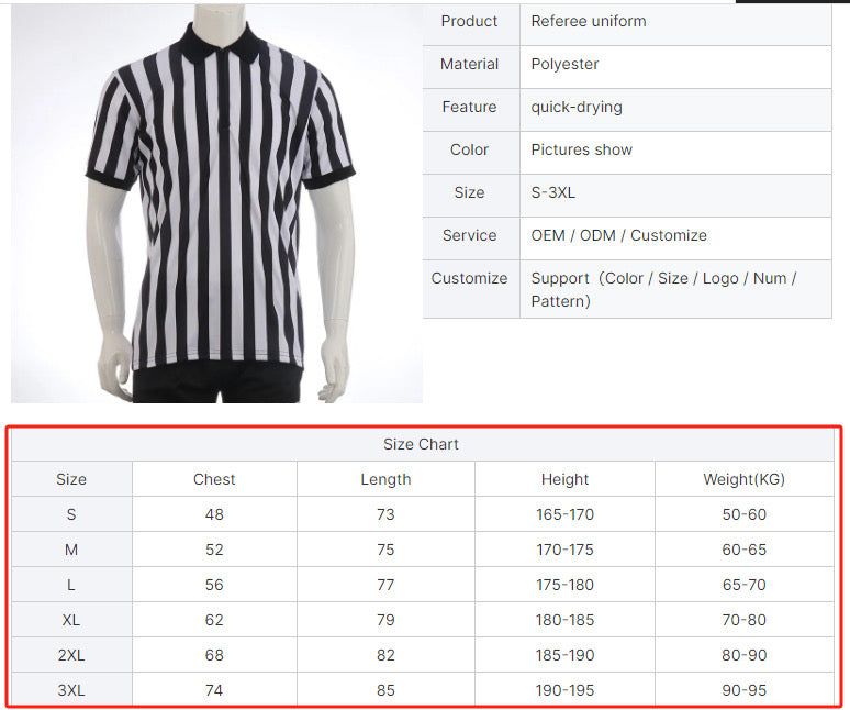 Black & White Referee Shirts