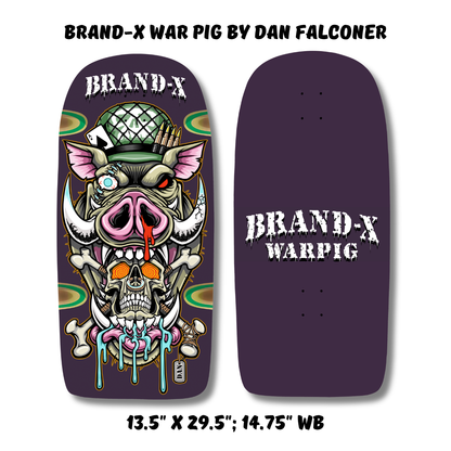 Brand-X WAR PIG Deck 13.5" x 29.5" (PRE-ORDER, FEBRUARY 2027)