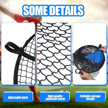 Top Bins Football Targets Goal Net Soccer Top Bins Target Net Football Target Net Football Goal Target Bag With Adjustable Straps, Foldable Football Goals Target Nets Black