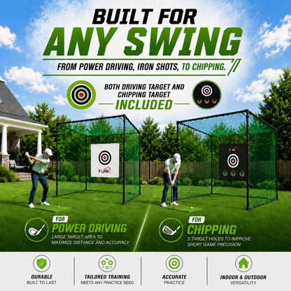Golf Driving Practice Cage (Green)