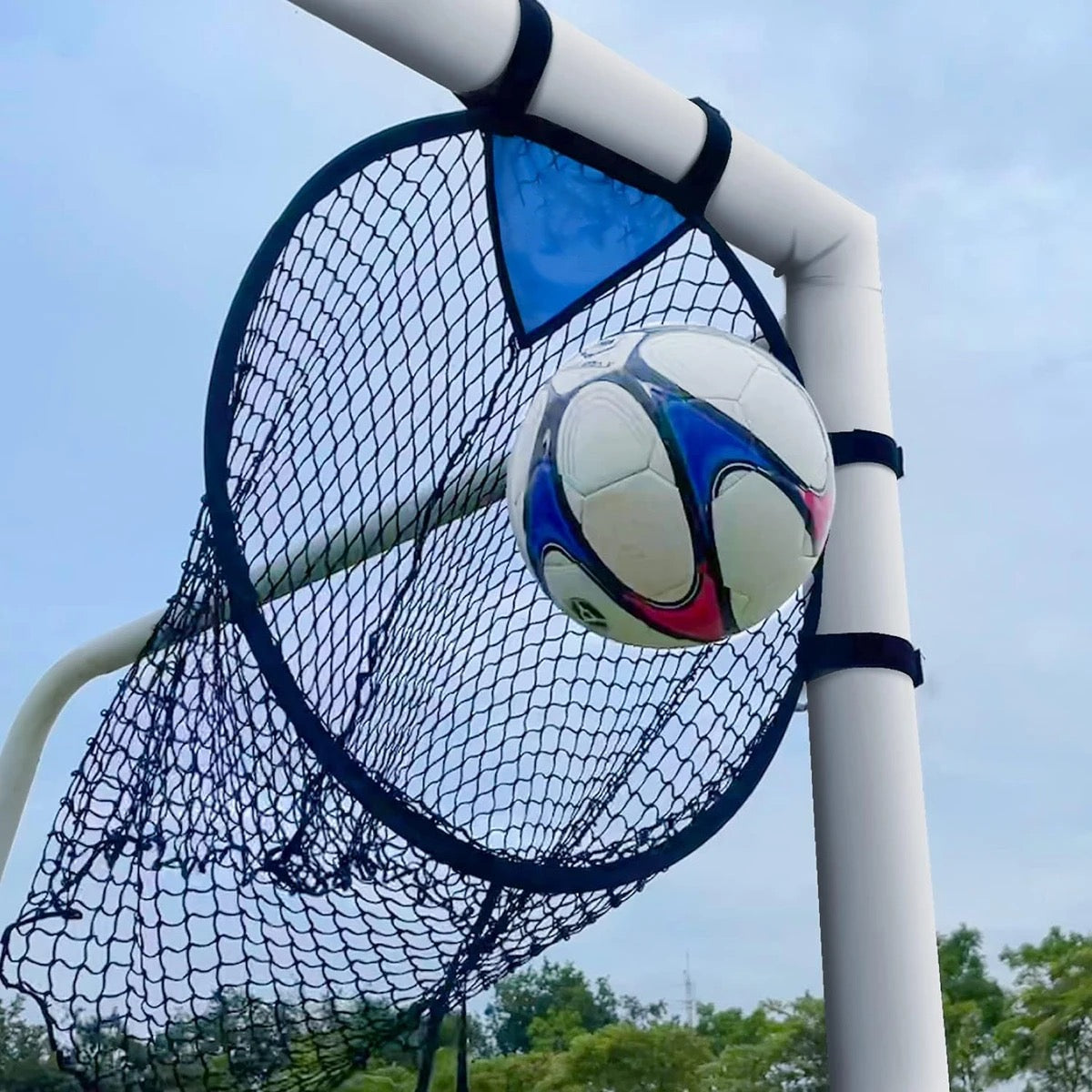 Top Bins Football Targets Goal Net Soccer Top Bins Target Net Football Target Net Football Goal Target Bag With Adjustable Straps, Foldable Football Goals Target Nets Black