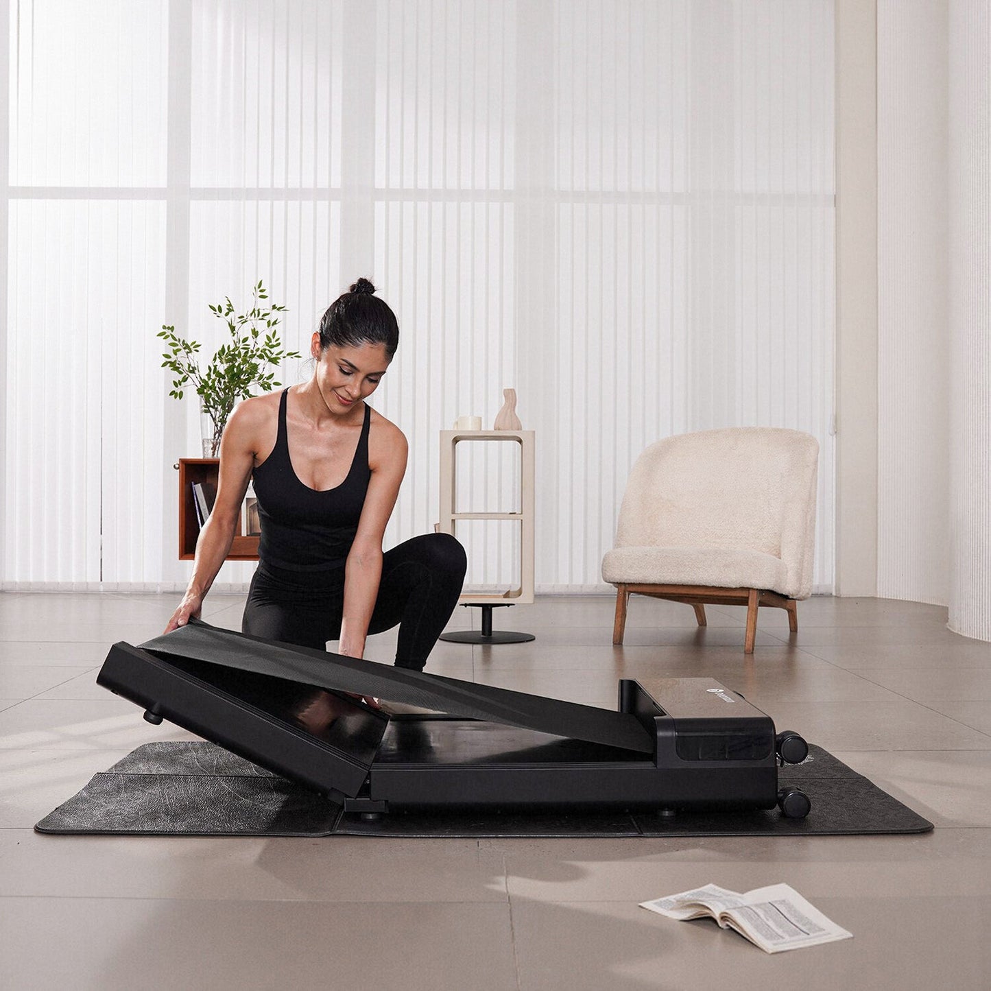 DeerRun Z20 Foldable Walking Pad Treadmill – Ultra Compact with LED Display