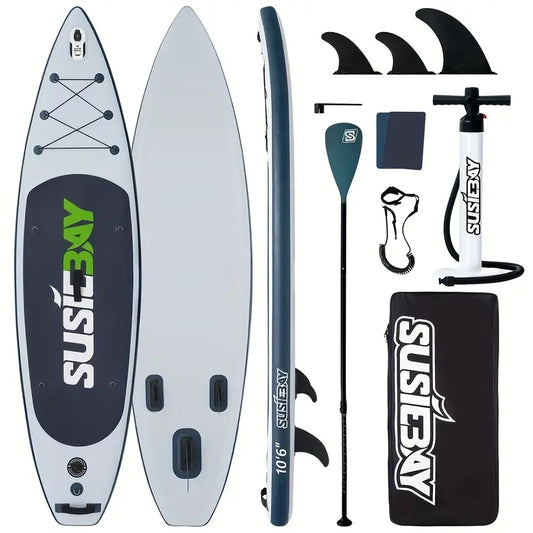 2025 Hurricane-Ready SUP Board｜10ft Inflatable Surf/Yoga Hybrid｜Free 8-Premium Kit｜Military-Grade Deck｜300lbs Capacity