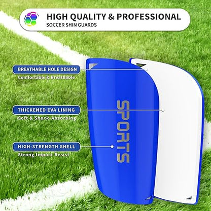CCA SPORTSWEAR Soccer Shin Guards with Sleeves, Slip in Shinguards Soccer Shin Pads for 3-15 Years Old Boys Girls Child Teens