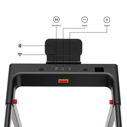 DeerRun A1 Pro Move+ Smart Foldable Treadmill with 6% Incline & NFC | 350Lbs, 10mph, Black