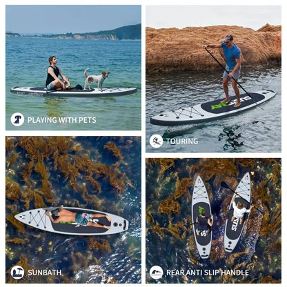 2025 Hurricane-Ready SUP Board｜10ft Inflatable Surf/Yoga Hybrid｜Free 8-Premium Kit｜Military-Grade Deck｜300lbs Capacity