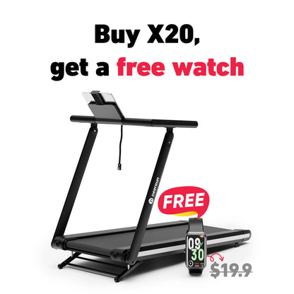 DeerRun X20 Treadmill with 15% Auto Incline Full Running Deck Treadmill | 400 lbs, 11.3 mph