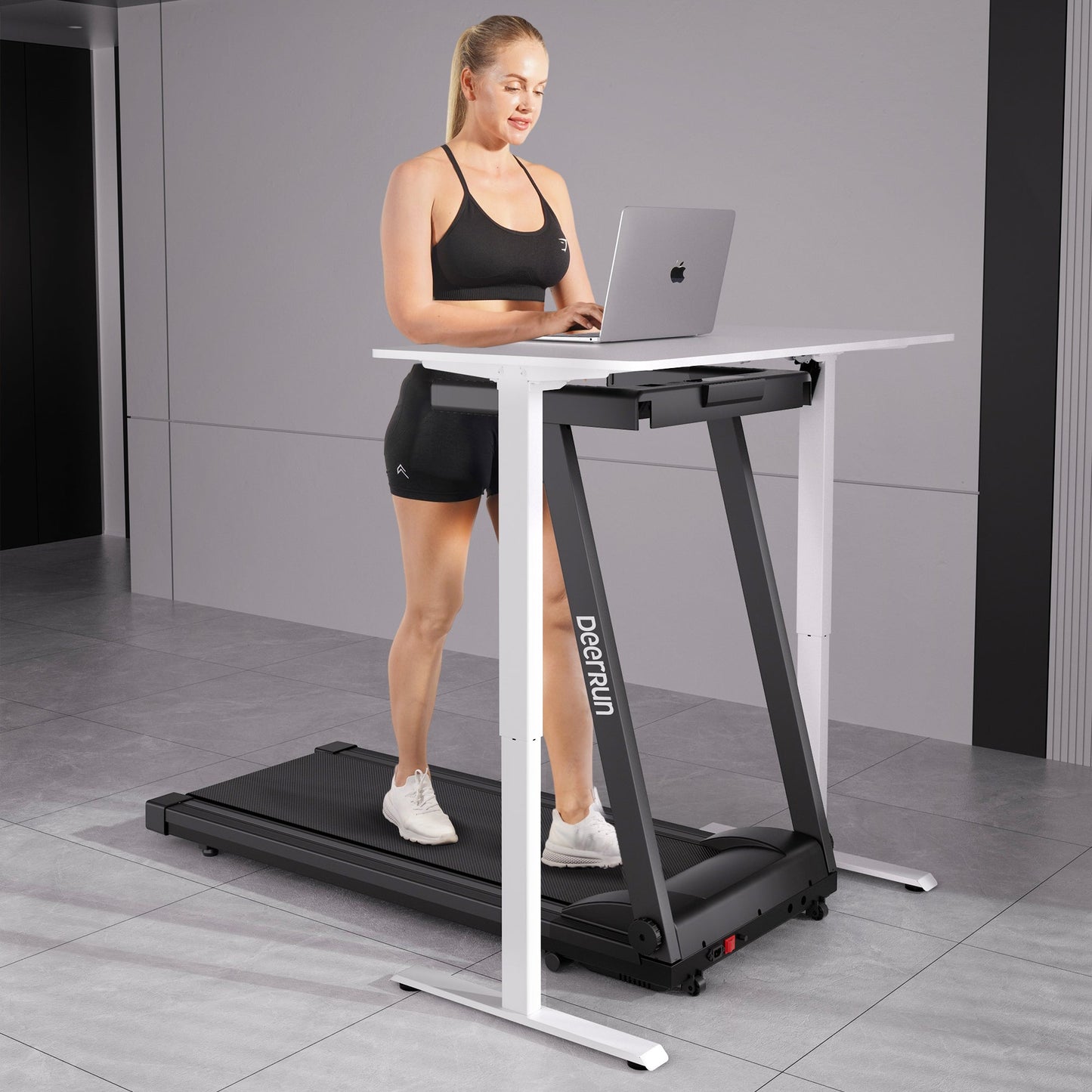 DeerRun All-New 2026 A1 Pro Move+ Smart Foldable Treadmill with 6% Incline & NFC | 350 lbs, 10 mph, Black