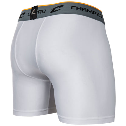 Compression Boxer Short w/Cup - White