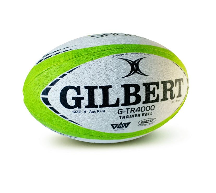 Gilbert G-TR4000 Rugby Training Ball, Lime Green