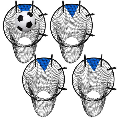 Top Bins Football Targets Goal Net Soccer Top Bins Target Net Football Target Net Football Goal Target Bag With Adjustable Straps, Foldable Football Goals Target Nets Black