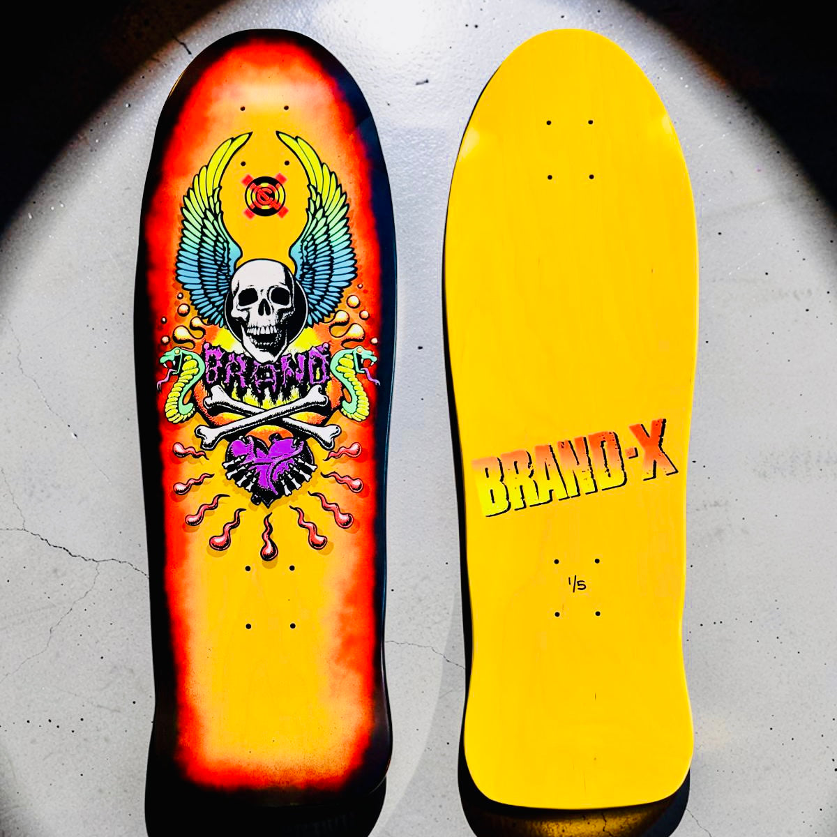 X-Con Limited Edition, HAND-PAINTED with Halos 10"x30" Deck (1 of 5)