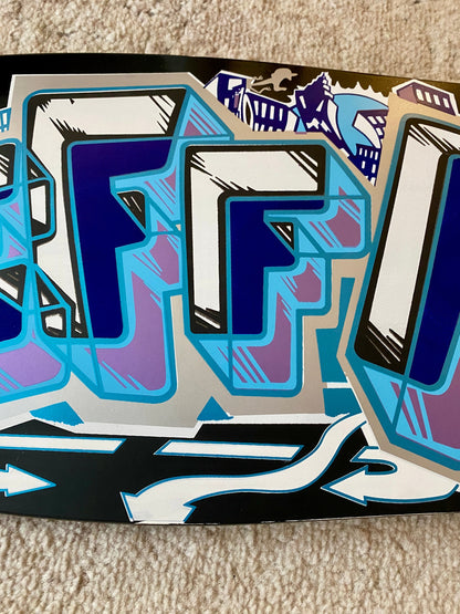 Jeff Phillips GRAFFITI Ultra Limited Edition, Black Metallic Reverse HAND-PAINTED BBC Deck (1 of 15)