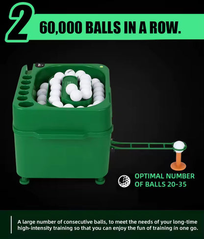 Automatic Golf Ball Dispenser Machine, 5000MAH 40 Golf Balls Driver with Height Adjustable, Golf Club Organizer, Dual-Mode, Golf Ball Tee Up Machine for Golf Driving Range