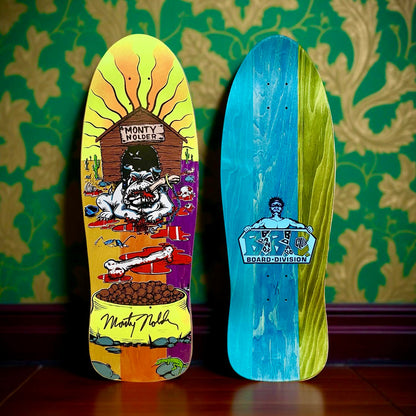 Monty Nolder Bulldog (#2) BBC Deck 10.25”x31” HAND-PAINTED & AUTOGRAPHED (1 of 1)