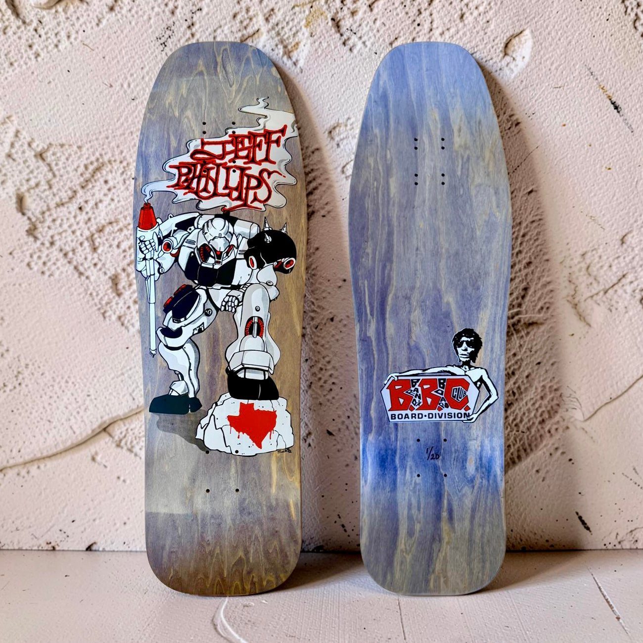Jeff Phillips BBC Gundam Limited Edition, HAND-PAINTED Deck (1 of 20)