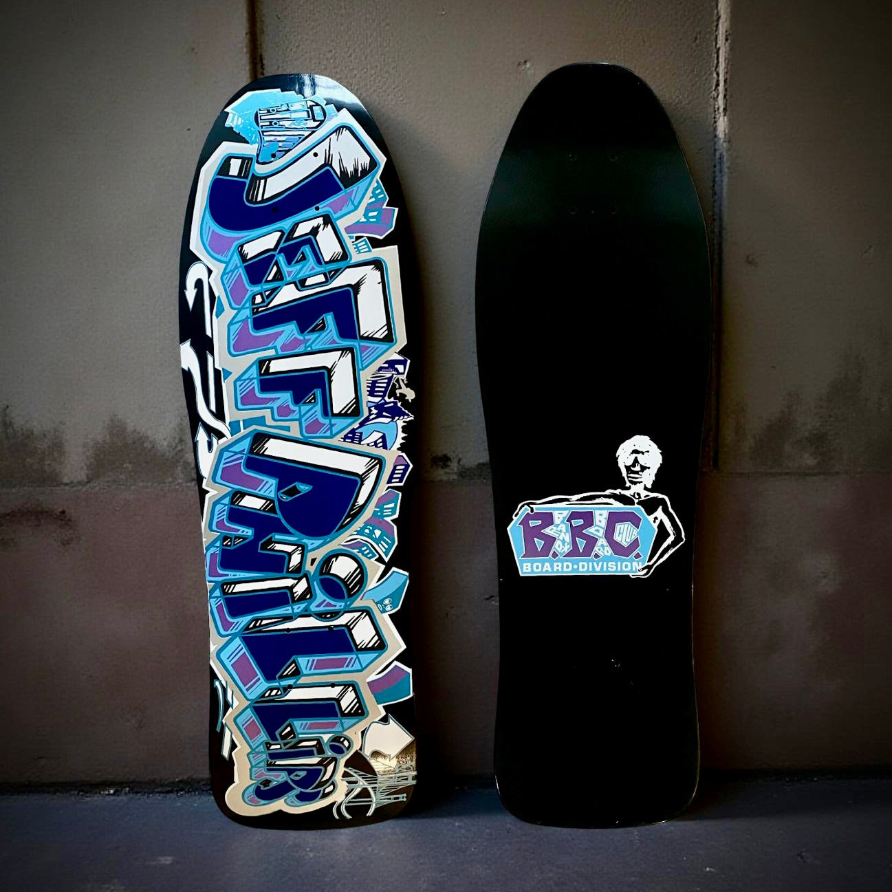Jeff Phillips GRAFFITI Ultra Limited Edition, Black Metallic Reverse HAND-PAINTED BBC Deck (1 of 15)