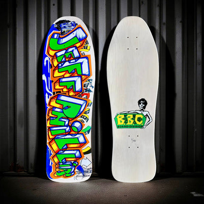 Jeff Phillips GRAFFITI Limited Edition, White HAND PAINTED BBC Deck (1 of 40)