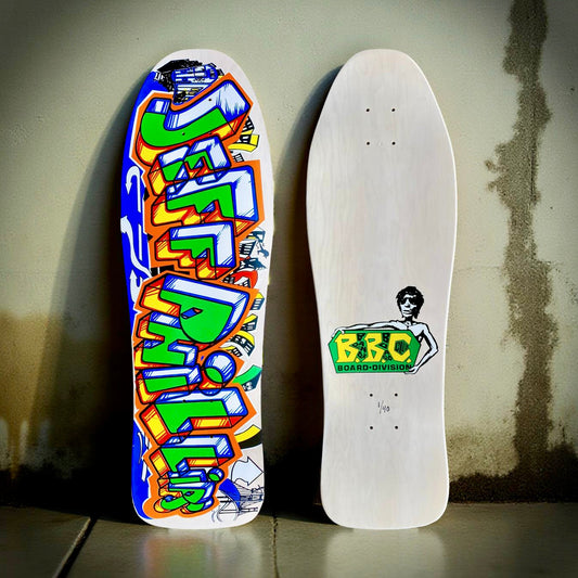 Jeff Phillips GRAFFITI Limited Edition, White HAND PAINTED BBC Deck (1 of 40)