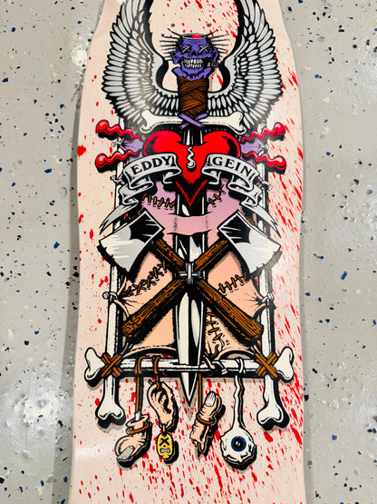 Ed Gein, Limited Edition, Hand-Painted BLOOD SPLATTER Deck 10"x30" (1 of 9)