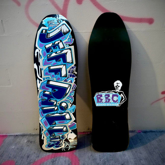 Jeff Phillips GRAFFITI Ultra Limited Edition, Black Metallic Reverse HAND-PAINTED BBC Deck (1 of 15)