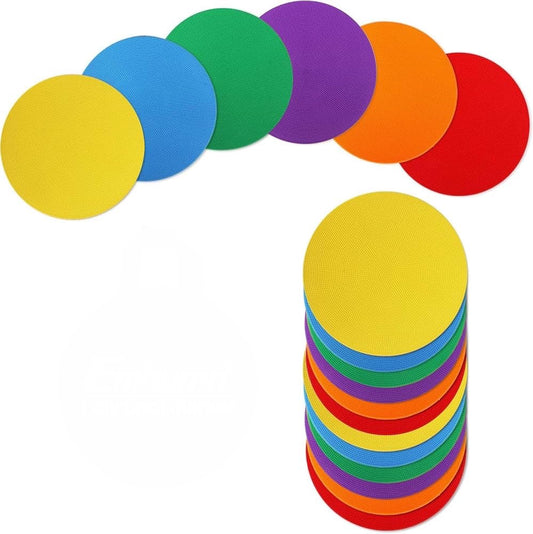 Flat Disc Markers | Brightly Colored Training Markers for Soccer & Outdoor Play