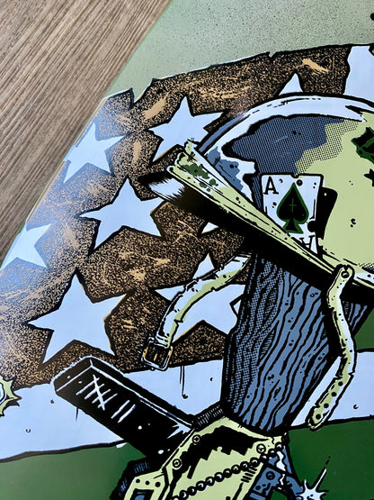 Bill Danforth Gulf War Memorial Limited Edition Deck 9.5"x32" HAND PAINTED (1 of 10)