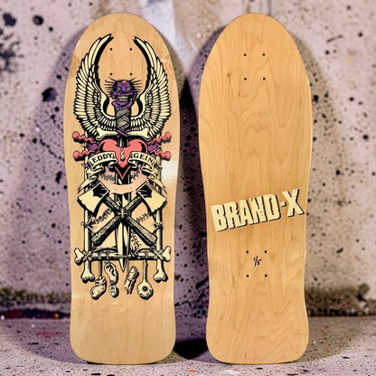 Ed Gein, Limited Edition, Hand-Painted GLOW-IN-THE-DARK Deck 10"x30” (1 of 5)