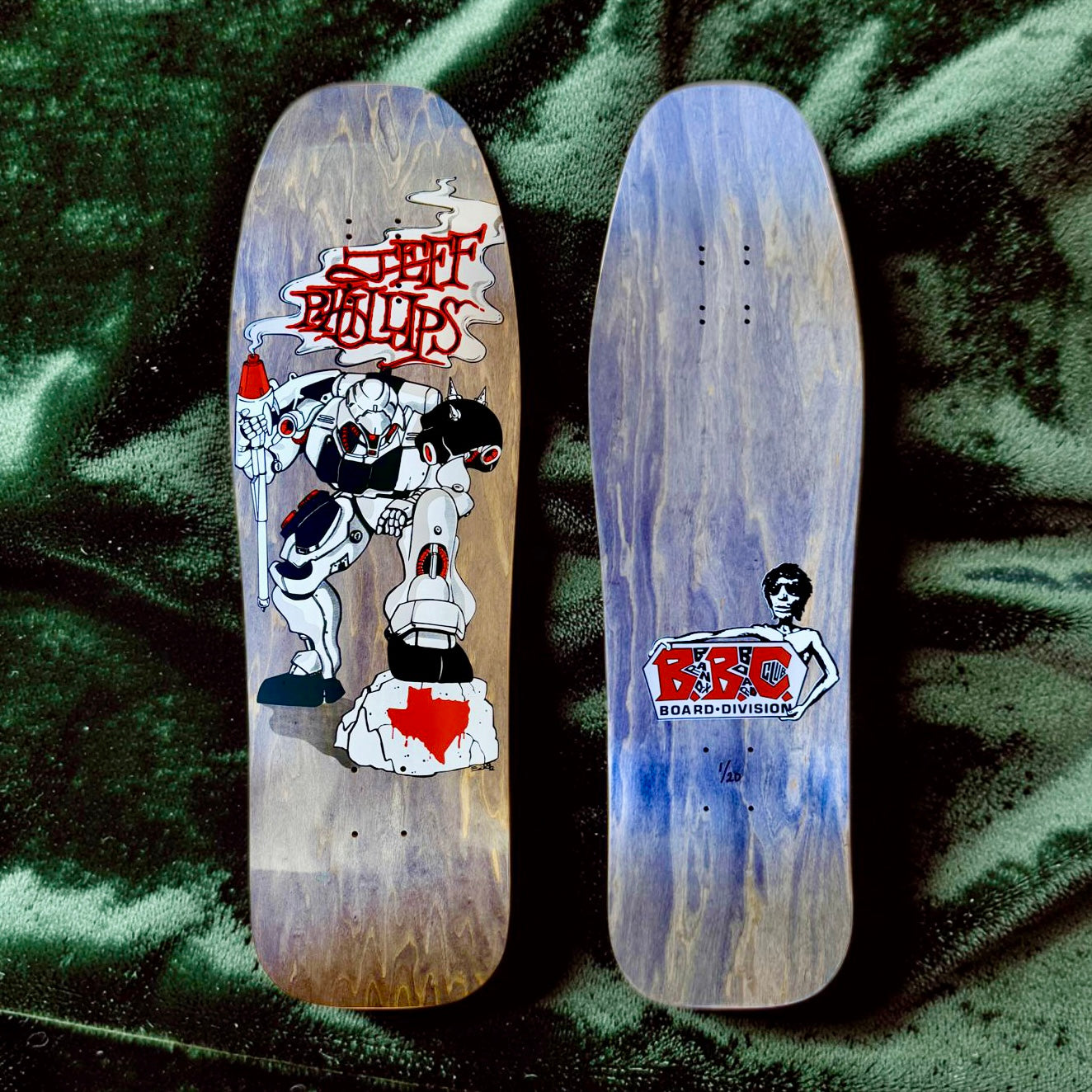 Jeff Phillips BBC Gundam Limited Edition, HAND-PAINTED Deck (1 of 20)